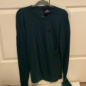 Hollister Dark Green/Bluish Crewneck Sweater Medium